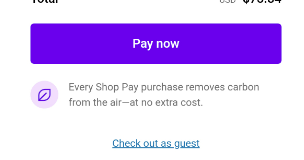 Pay now 
Shop Pay purchase removes carbon 
from the air—at no extra cost 